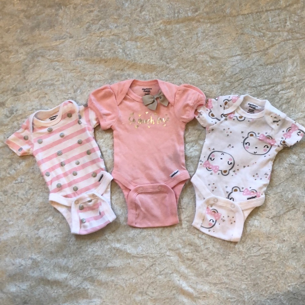 3 Preemie Onesies